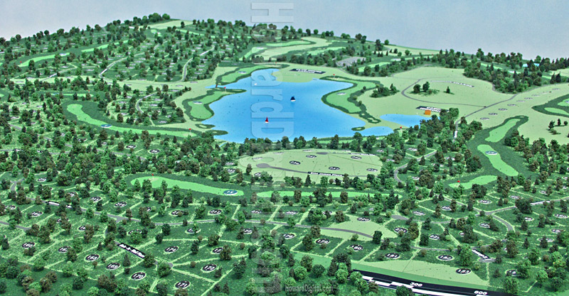 Golf Course Models - Hideout Lake Golf Course Model - San Juan Mountains, Colorado, CO Model-08