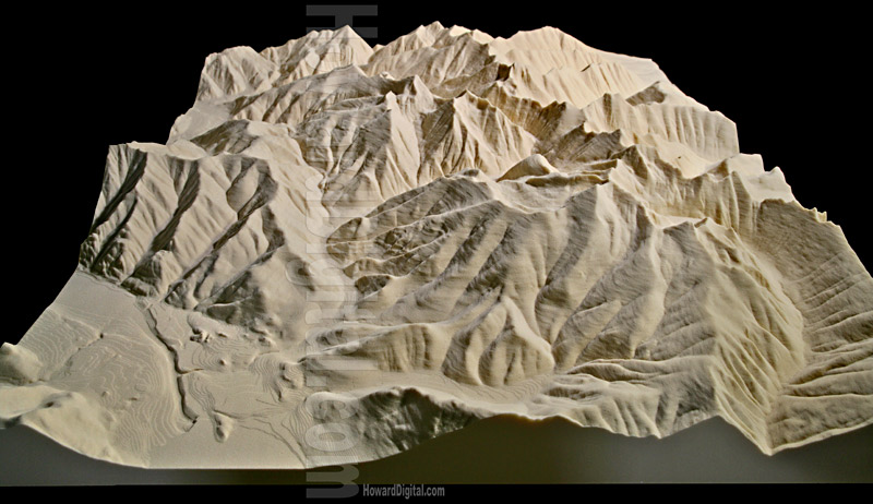 Montana Rock Creek Model - Landform Models - Rock Creek, Montana, MT