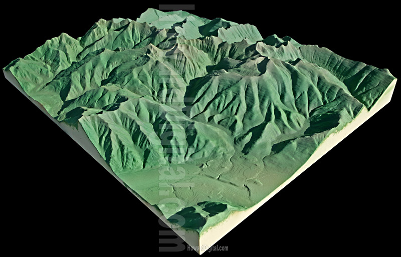 Mountain Model - Landform Models - Rock Creek, Montana, MT
