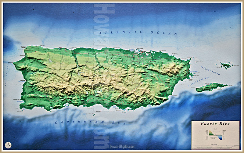 Relief Maps - Puerto Rico Model - Location