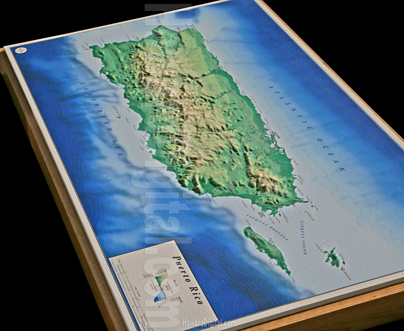 Raised Relief Maps - Puerto Rico Model - Location
