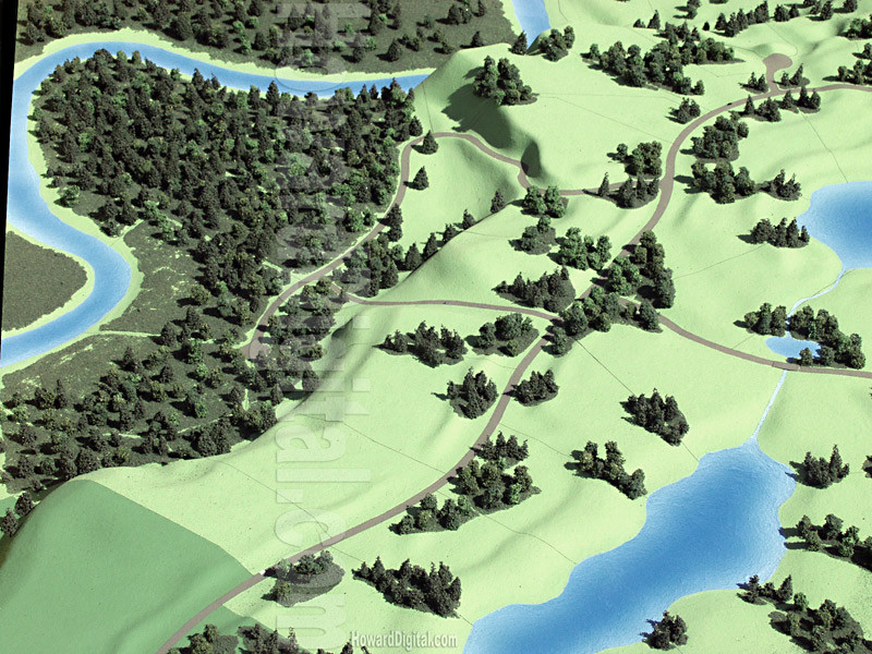 Landscape Models - River Ranch Landscape Model - Mc Call, Idaho, ID Model-03