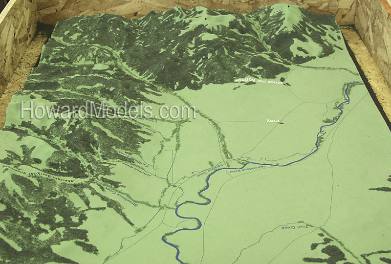 Relief Maps - Chico Hot Springs Relief Map - Model-01