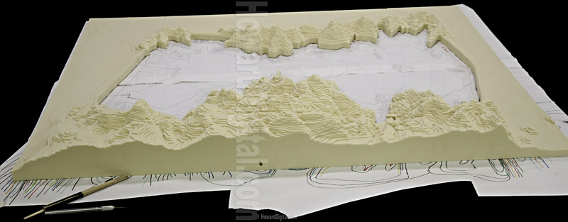 Relief Maps - Diamond Valley Lake Relief Map - Hemet, California, CA Model-01