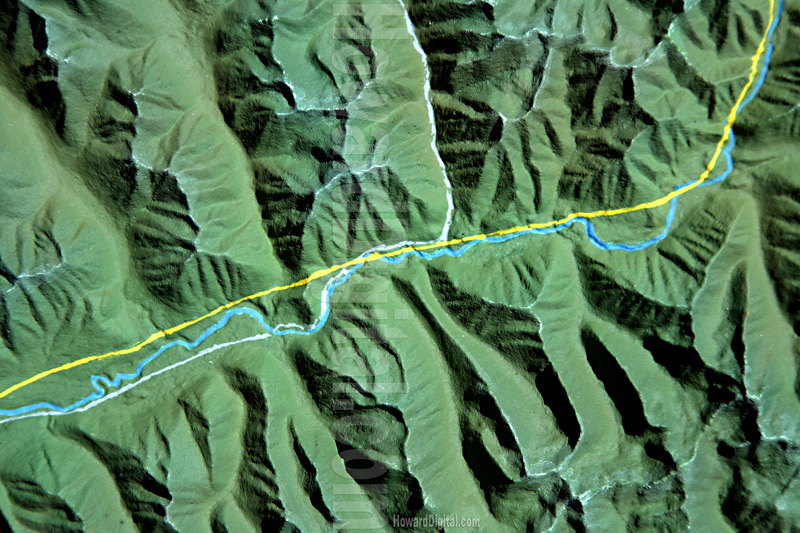 Raised Relief Maps - Montana Crash Site Model - Montana