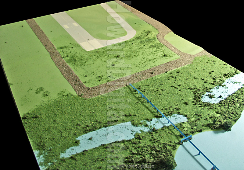 Relief Maps - Potomac Airfield Relief Map - Fort Washington, Maryland, MD Model-01