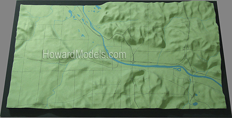 Relief Maps - UK 5 Relief Map - Location Model-01
