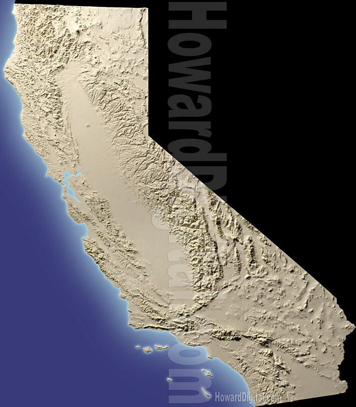 California Terrain Models - Terrain Model - California, CA