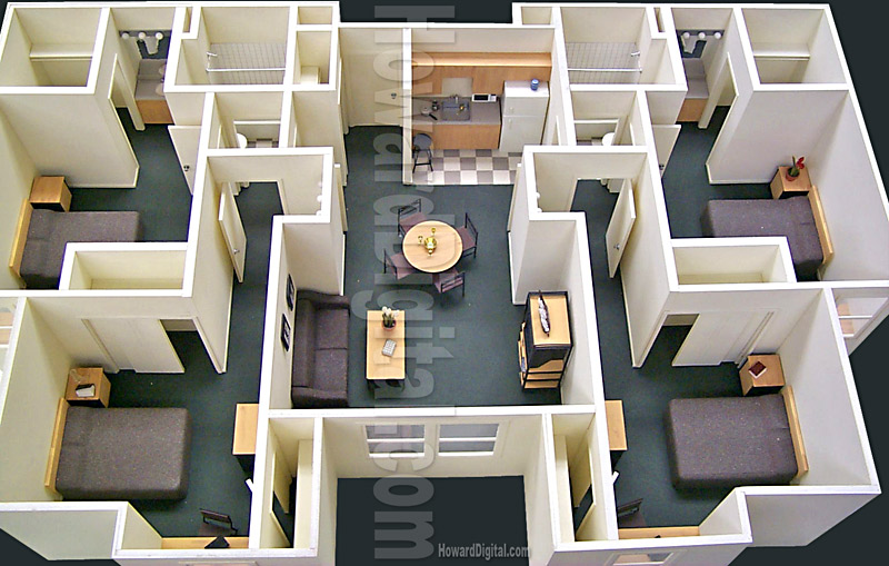 College Dorm - Howard Architectural Models Architectural Model
