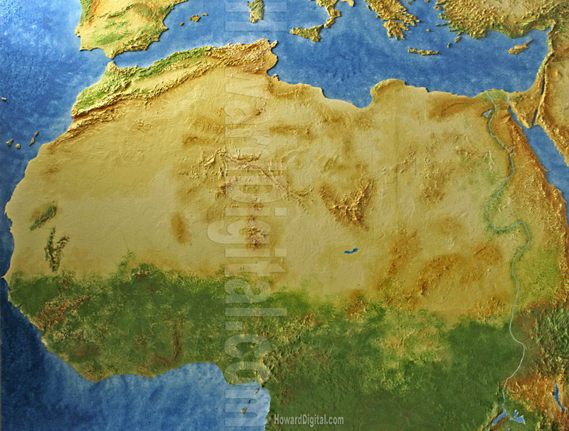 Landform Map - African Model - Africa