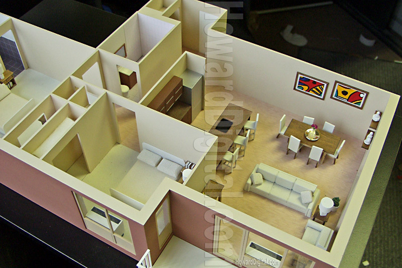 Interior Model - Howard Architectural Greystone Models Westwood Terrace Architectural Model