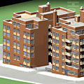 Westwood Terrace Model - Howard Architectural Models
