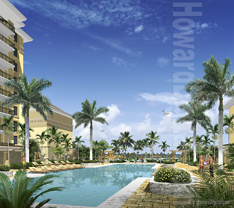 Architectural Rendering - Beach Villas at Ko Olina Resort - Oahu, Hawaii HI
