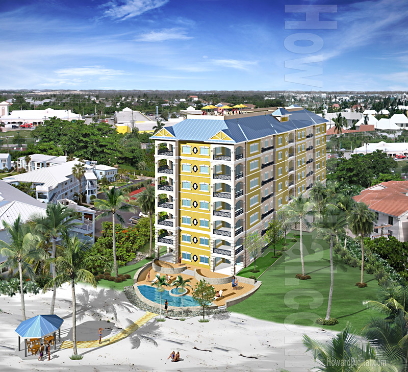 Architectural Rendering - Montclaire Resort - Seven Mile Beach, Grand Cayman