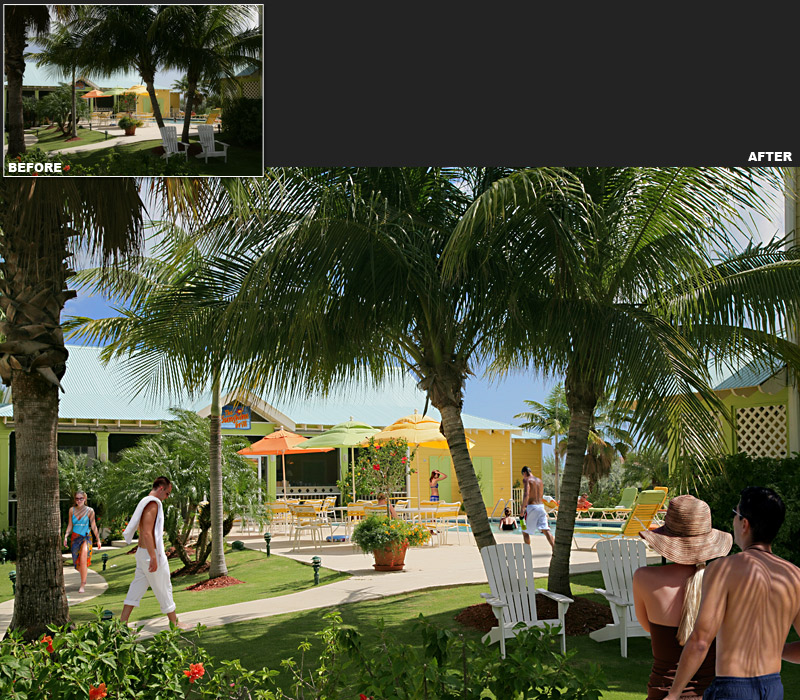 Photo Retouch - Sun Shine Suites - Cayman Islands