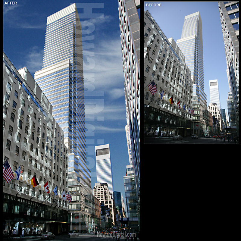 Photo Retouch - Bloomberg headquarters - Beacon Court
